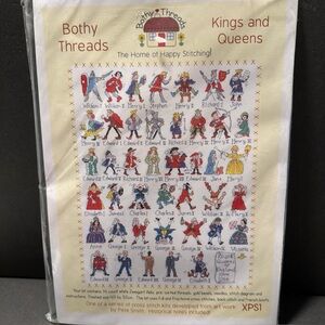 New Bothy Threads Kings and Queens Counted Cross Stitch Kit RARE ~ 15.75”x 19.7”